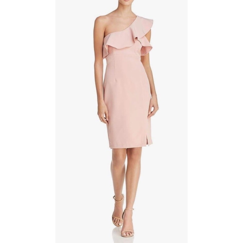 Bardot‎ Pink One Shoulder Ruffle Cocktail Dress Womens Size 6